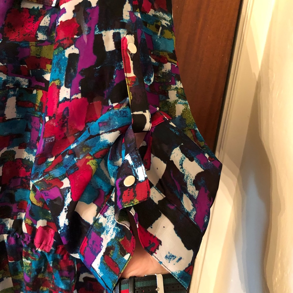 Lane Bryant Multi Color Tunic With Cinched Waist - image 5